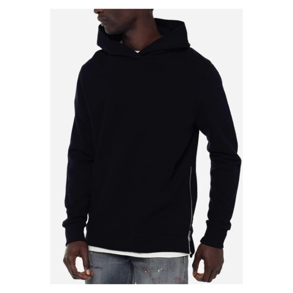 John Elliott "Hooded Villain" Black Hoodie Pullover Sweater Zip Size XS - Picture 1 of 6